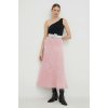 Dámská sukně By Malene Birger maxi sukně pouzdrová růžová