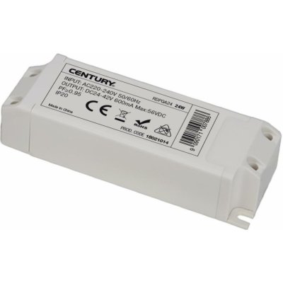 CENTURY LED DRIVER náhradní na 24W IP20 100-240VAC. CEN RDPQA24 – Zboží Mobilmania