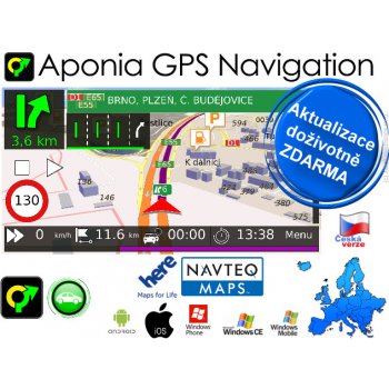 Aponia GPS Navigation - mapy Evropa Navteq + Lifetime