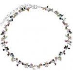 SILVEGO Stříbrný řetízek na nohu s pravým turmalínem bern INS1014AMTS – Zboží Dáma