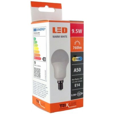 Trixline žárovka LED 9,5W/230V E14 A50 teplá bílá – Hledejceny.cz