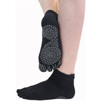 ToeToe JOGA trainer ABS protiskluzové prstové ponožky černá