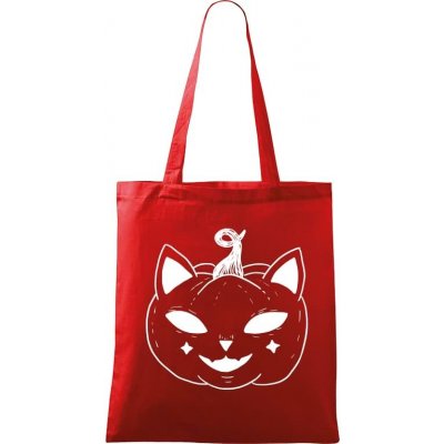 Plátěná taška Handy - Halloween kočka, červená, bílý motiv od 229 Kč -  Heureka.cz