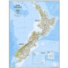 Nástěnné mapy National Geographic Nový Zéland - nástěnná mapa Classic 60 x 77 cm Varianta: bez rámu v tubusu, Provedení: laminovaná mapa v lištách