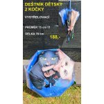 Deštník vystřelovací dvě kočky modrý – Zbozi.Blesk.cz