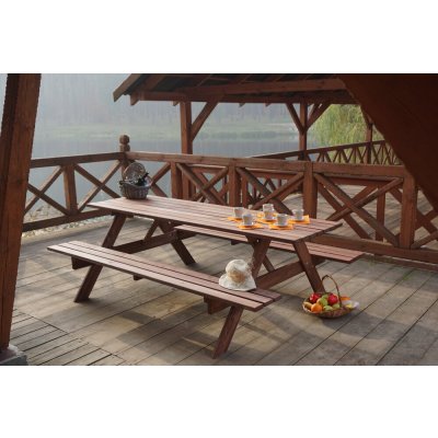 Rojaplast Piknik 180 cm mořený – Hledejceny.cz