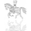 Přívěsky Nubis Stříbrný přívěsek kůň se zirkony NB 4440