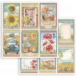 Stamperia oboustranný papír na scrapbook 1 ks Kartičky slunečnice – Hledejceny.cz