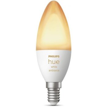 Philips HUE LED světelný zdroj, 5,2 W, 470 lm, teplá studená bílá, E14 PHLEDHB5.2W/AMB