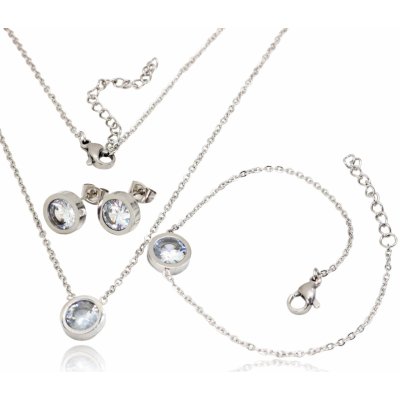 Linda's Jewelry sada šperků Flat Circle chirurgická ocel IS024 – Zboží Mobilmania