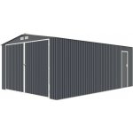 Kovová garáž Palmer 3,8 x 5,4 m CoverTech antracitová – Zboží Dáma