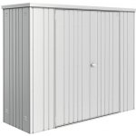 Biohort Zahradní skříň na nářadí 230 plechová 227 x 83 x 182,5 cm stříbrná metalická 34080 – Zboží Mobilmania