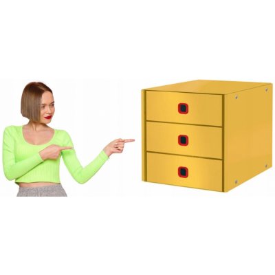 Leitz Cosy box Click & Store 3 zásuvky teplý žlutý – Zbozi.Blesk.cz