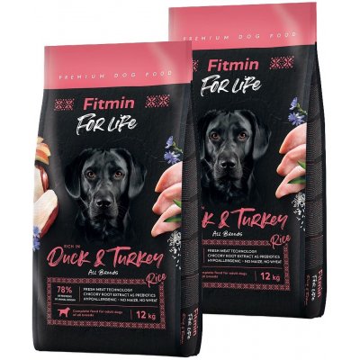 Fitmin dog For Life Duck & Turkey 2 x 12 kg