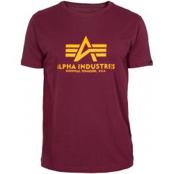 Alpha Industries tričko Basic t shirt bordové