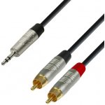 Adam Hall Cables K4 YWCC 0090 - Audiokabel REAN 3,5 mm Klinke stereo auf 2 x Cin