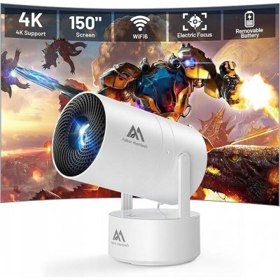 Rzutnik Przenośny Z Akumulatorem 4K HDMI Smart, otočný, mobilní – Hledejceny.cz