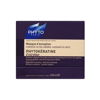 Phyto Phytokératine Extreme obnovující maska pro velmi poškozené křehké vlasy (Ultimate Repair - Intense Nutrition, Luminous Shine - Silkiness) 200 ml