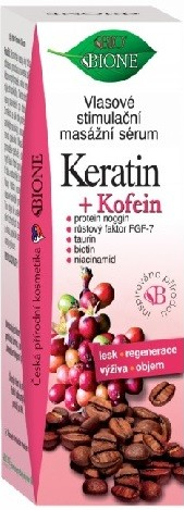 BIO BIONE Keratin + Kofein Vlasové masážní stimulační sérum 215 ml