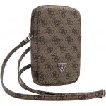 Guess PU 4G Triangle Logo Wallet Phone Bag Zipper hnědé – Zboží Živě
