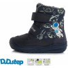 Dětské kotníkové boty D.D.Step zimní boty 071 vesmír royal blue