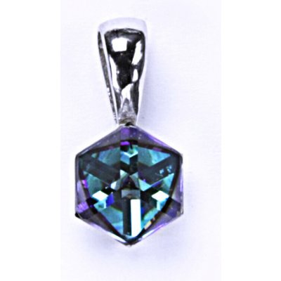 Čištín Stříbrný přívěšek, krystalem Swarovski, bermuda blue P 1230 – Hledejceny.cz