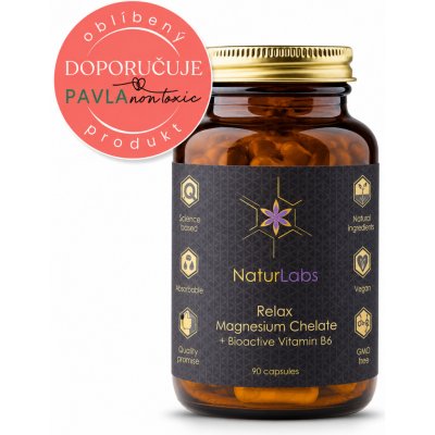 Vitalvibe Magnesium Hořčík Chelát Bisglycinát + Vitamín B6 90 kapslí – Hledejceny.cz