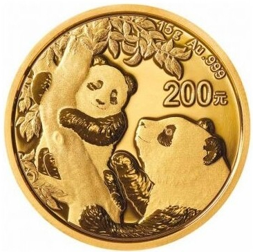 The China Mint China Mint Zlatá mince Panda 1 2021 5 g