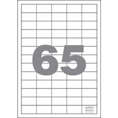 Spoko Print etikety A4 - 38 x 21,2 mm - 100 ks – Sleviste.cz