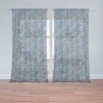 Sablio Záclony Růžové malované lístky: 2ks 150x250cm – Hledejceny.cz