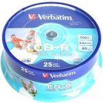 Verbatim CD-R 700MB 52x, Printable, spindle, 25ks (43439) – Zbozi.Blesk.cz