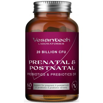 Vesantech Probiotika PRENATAL & POSTNATAL 20 mld CFU, 60 kapslí – Hledejceny.cz