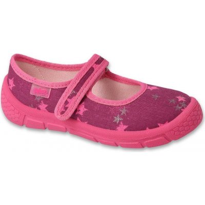 Befado baleríny přezůvky papuče 545X001 růžové s hvězdami suchý zip – Zboží Mobilmania