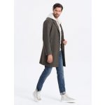 Ombre Clothing pánský crombie coat Gauddle grafitovo-khaki – Zboží Mobilmania