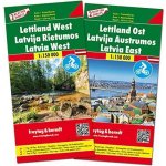 cyklomapa Latvia Lotyšsko 1:150 t. set 2 mapy – Zboží Dáma