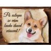 Autovýbava Sport hobby Cedulka Welsh Corgi Pembroke Po vstupu CP230 20 x 15 cm