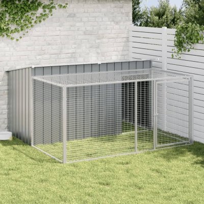 vidaXL Psí bouda s výběhem antracitová 197 x 194 x 110 cm – Sleviste.cz