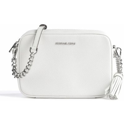 Michael Kors kožená crossbody kabelka jet set ginny silver bílá – Zboží Mobilmania