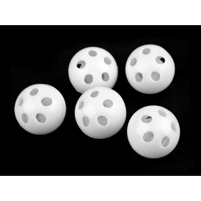 Chrastítko kulička Ø2,4 a 2,6 cm - (Ø24 mm) bílá (5 ks) – Zboží Dáma