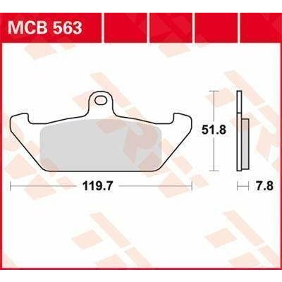 TRW MCB563 organické brzdové destičky na motorku – Hledejceny.cz