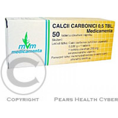 CALCII CARBONICI 0,5 TBL. MEDICAMENTA POR 0,5G TBL NOB 50 – Hledejceny.cz
