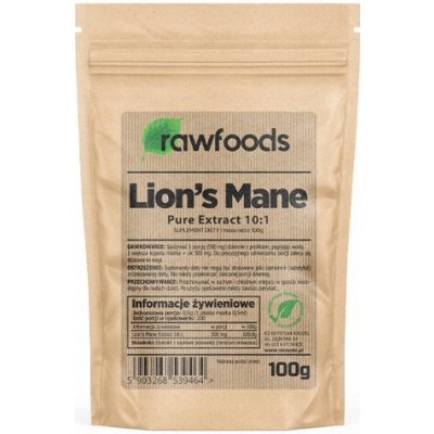 RawFoods Lví hříva extrakt v prášku 100 g – Hledejceny.cz