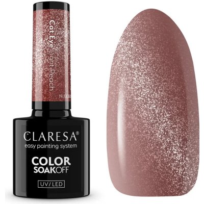 Claresa Gél lak NUDE GLOW CAT EYE Light Peach 5 g – Zboží Dáma