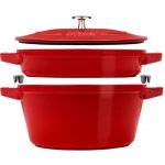 Sada litinový a pánev s poklicí 24cm SET/3ks červená – Sleviste.cz