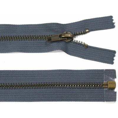 WICO Kovový zip no.5 rozepínací 55cm (staromosazné zoubky) - více barev b: 12 tmavě šedá – Hledejceny.cz