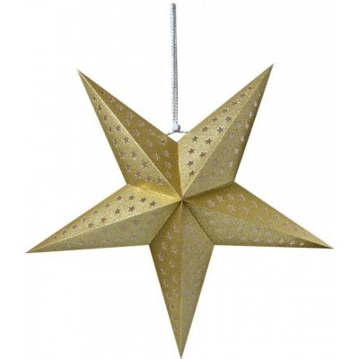 Clayre & Eef Zlatá závěsná vánoční papírová hvězda L - 60*22*60 cm – Hledejceny.cz