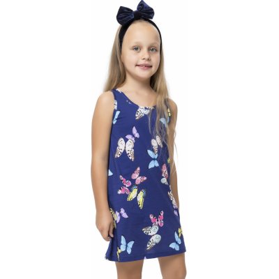 Winkiki Kids Wear dívčí noční košile Butterfly navy
