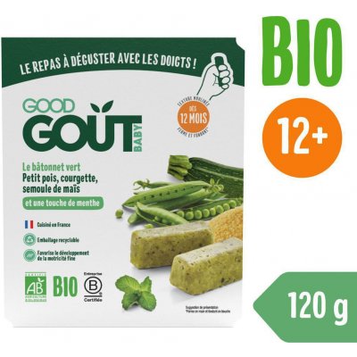 Good Gout BIO BLW Tyčinky z hrášku a cukety 120 g – Sleviste.cz