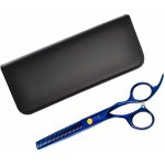 Fox Blue Rose Kadeřnické efilační nůžky 6" - 32 zubů, modré 1509541 – Zboží Dáma