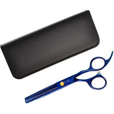 Fox Blue Rose Kadeřnické efilační nůžky 6" - 32 zubů, modré 1509541 – Zboží Dáma